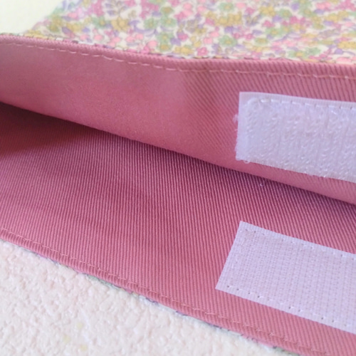 206⭐︎裏も可愛い防災頭巾カバー　ゴム交換　裏地キルト　花柄　ピンク　チェリー 206⭐︎裏も可愛い防災頭巾カバー ゴム交換 裏地キルト 花柄