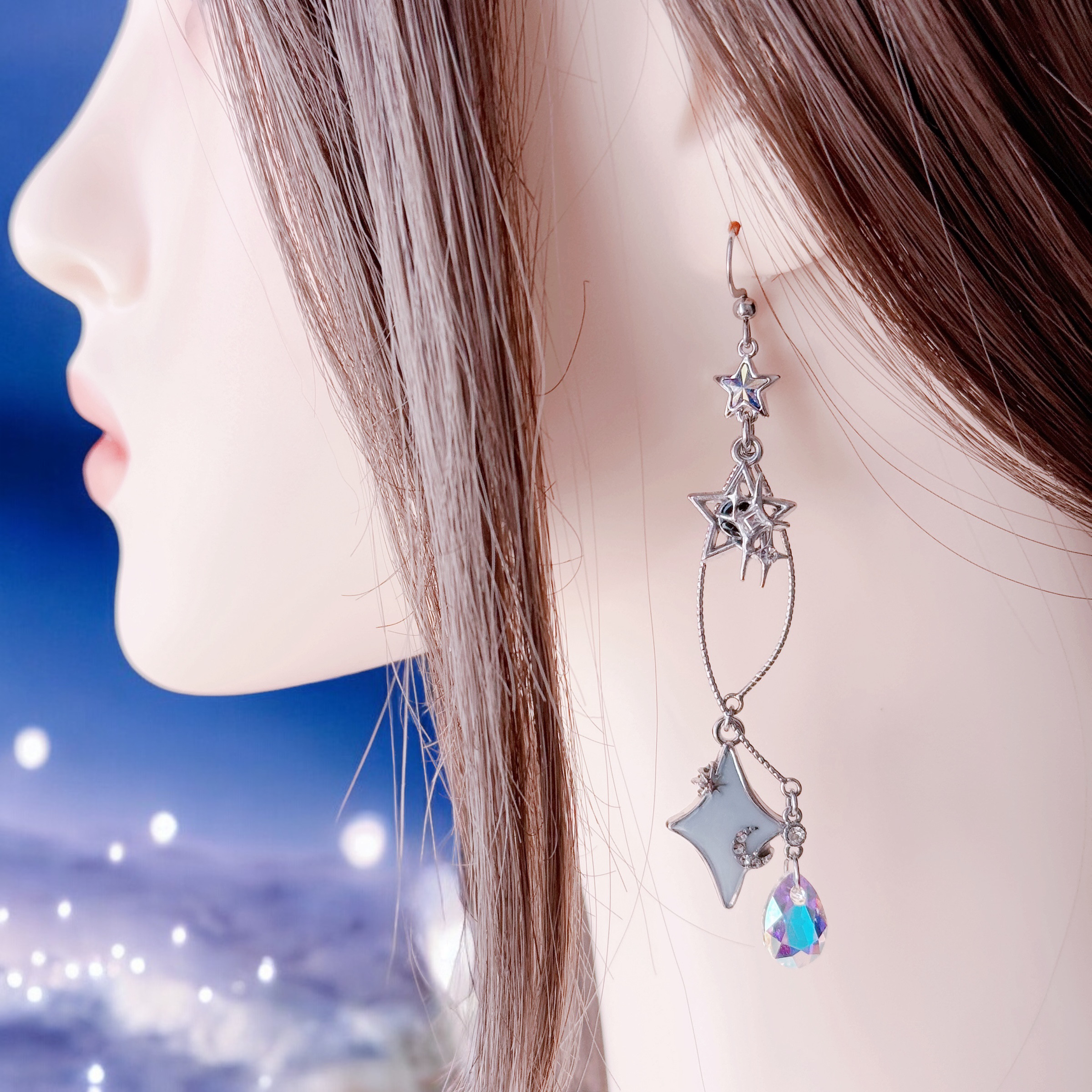 月と星のアクセサリーセット（ホワイト）