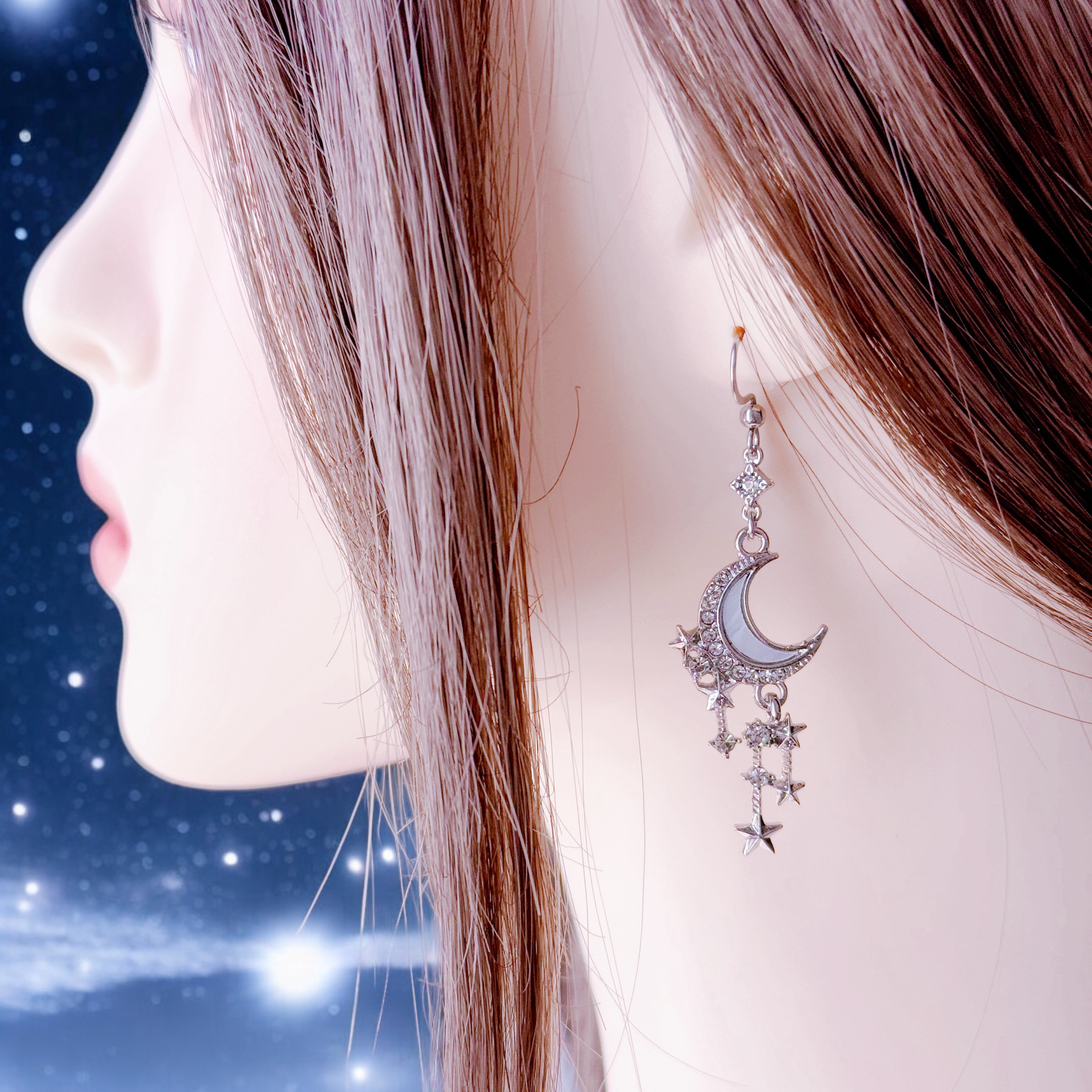 月と星のアクセサリーセット（ホワイト）