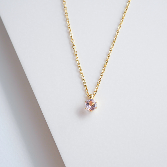ピンクトルマリンネックレス  10月誕生石  サージカルステンレス　ゴールド　シルバー　ピンクゴールド　つけっぱなしＯＫ 2枚目の画像