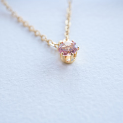 ピンクトルマリンネックレス  10月誕生石  サージカルステンレス　ゴールド　シルバー　ピンクゴールド　つけっぱなしＯＫ 5枚目の画像