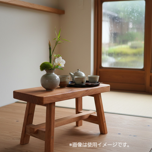 1点のみ】空間を飾る欅 一枚板 花台 踏み台 補助台 サイドテーブル
