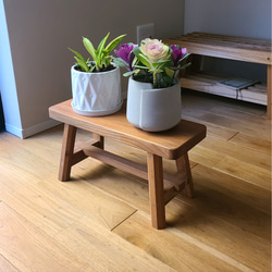 1点のみ】空間を飾る欅 一枚板 花台 踏み台 補助台 サイドテーブル