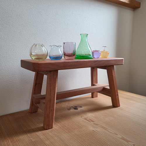 1点のみ】空間を飾る欅 一枚板 花台 踏み台 補助台 サイドテーブル