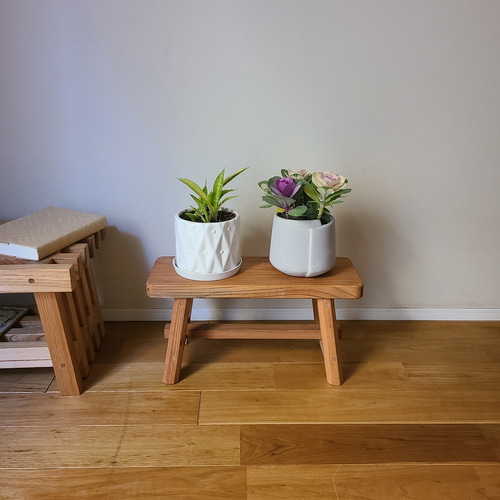 1点のみ】空間を飾る欅 一枚板 花台 踏み台 補助台 サイドテーブル