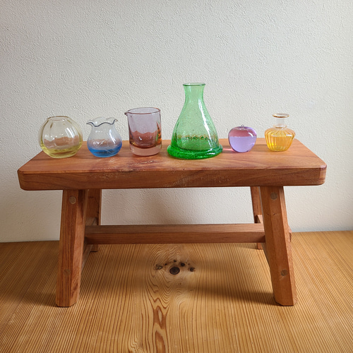 1点のみ】空間を飾る欅 一枚板 花台 踏み台 補助台 サイドテーブル