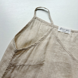 【心地よい★Ｖネックのインナートップス★リネン100%】ベージュのみ│清涼感│薄手│ノースリーブ│T-159XQN 10枚目の画像