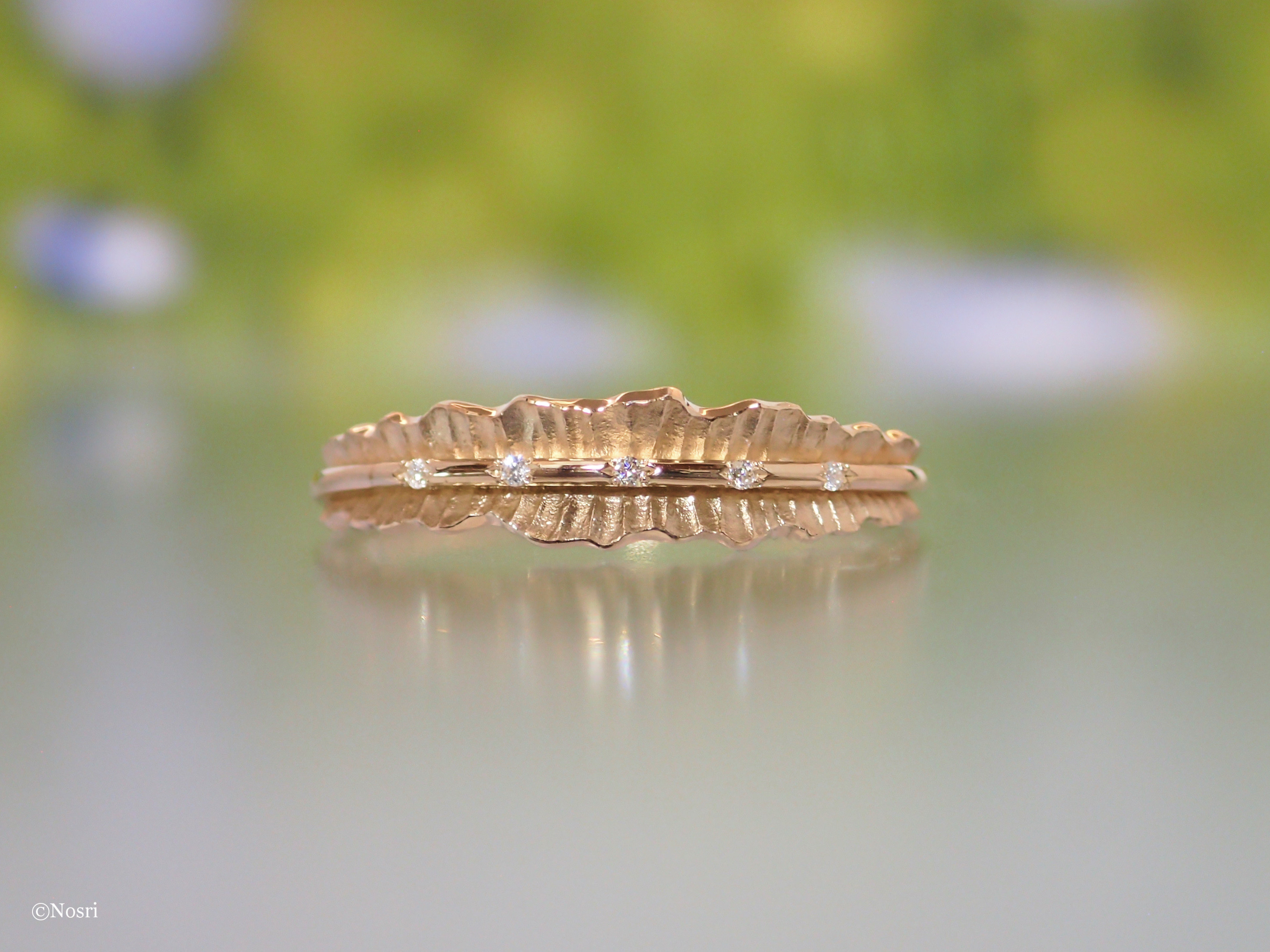 レモンユーカリの指輪〔ダイヤモンド K10〕