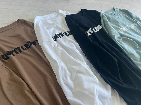 シンプルで使いやすい♪大人のロゴTシャツ　長袖 5枚目の画像