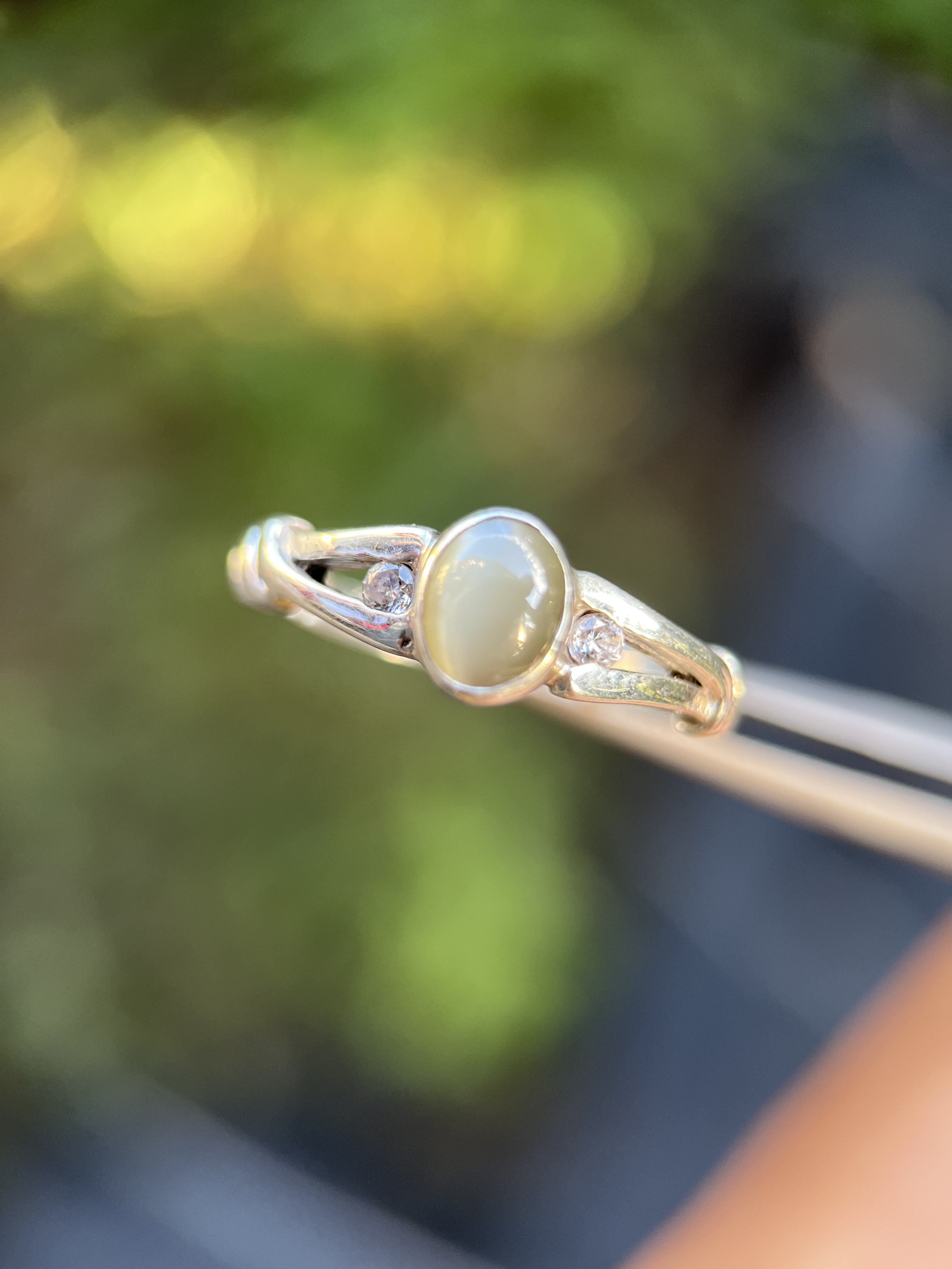 天然石キャツアイシルバー925リング　Silver ring