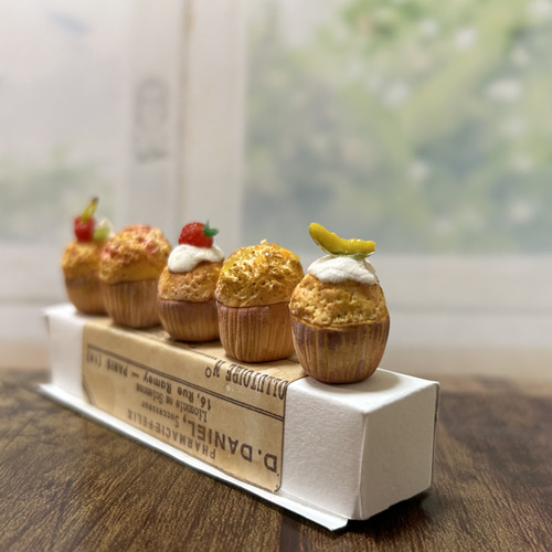 ミニチュアスイーツ オーダー不可☆ロータスカップケーキセット ミニチュアスイーツ オーダー不可☆ロータスカップケーキセット