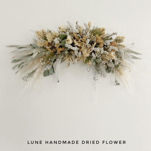 ボタニカル　木の実やアナベル　ドライフラワー横長スワッグ ドライフラワースワッグ 横長スワッグ スワッグ lune 通販