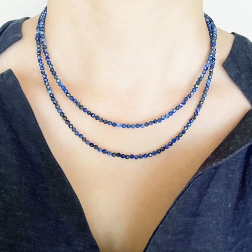 人気セット！】ラピスラズリロングネックレスセット 秋 2WAY 冬の