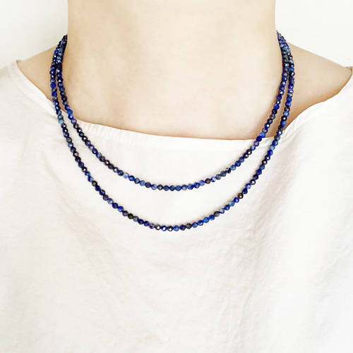 人気セット！】ラピスラズリロングネックレスセット 秋 2WAY 冬