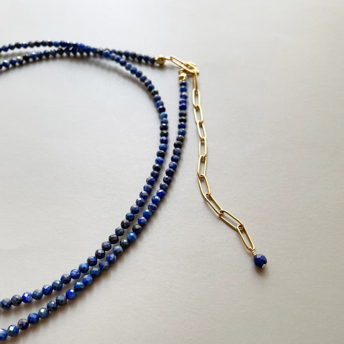 人気セット！】ラピスラズリ ロングネックレスセット 2WAY 12月誕生石