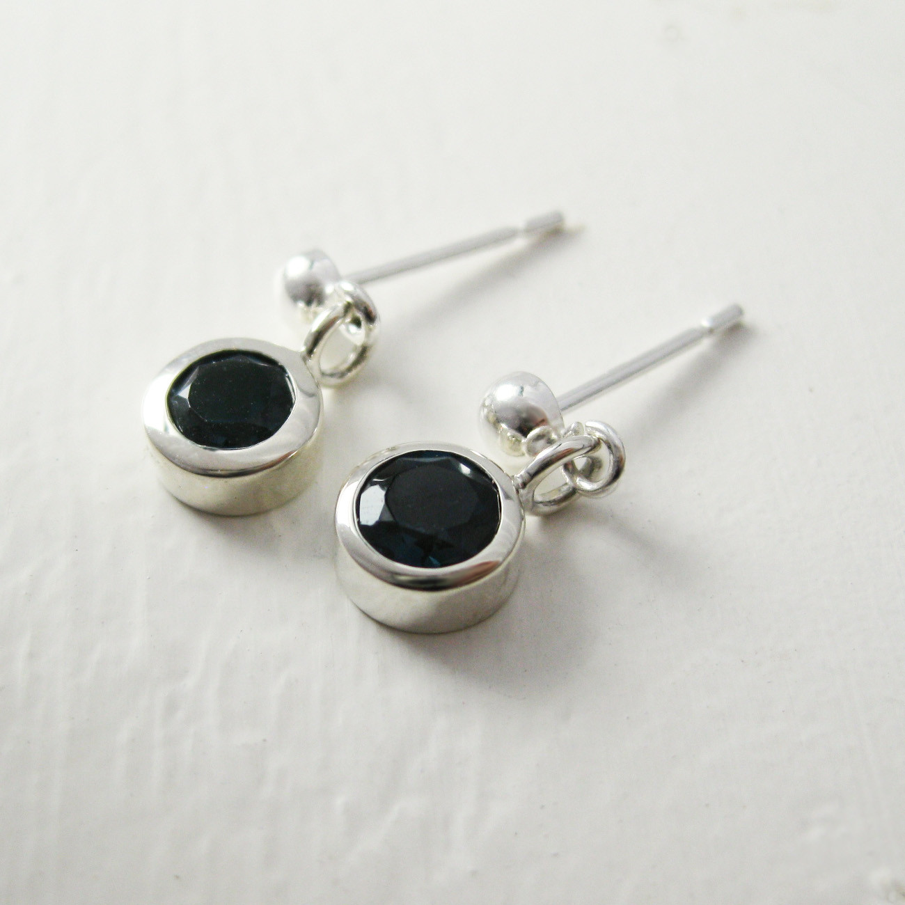 ロンドンブルートパーズシルバーピアス