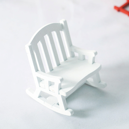 ドールハウス ミニチュア 家具 木製ロッキングチェア 椅子 1/12