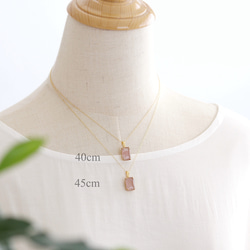 gemstone jewelry クンツァイトのネックレス　 9枚目の画像