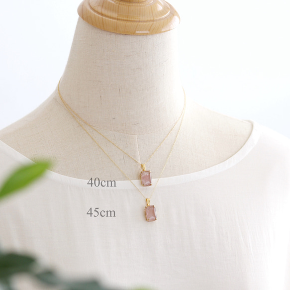 gemstone jewelry クンツァイトのネックレス　 9枚目の画像
