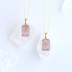 gemstone jewelry クンツァイトのネックレス　 6枚目の画像