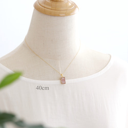 gemstone jewelry クンツァイトのネックレス　 7枚目の画像