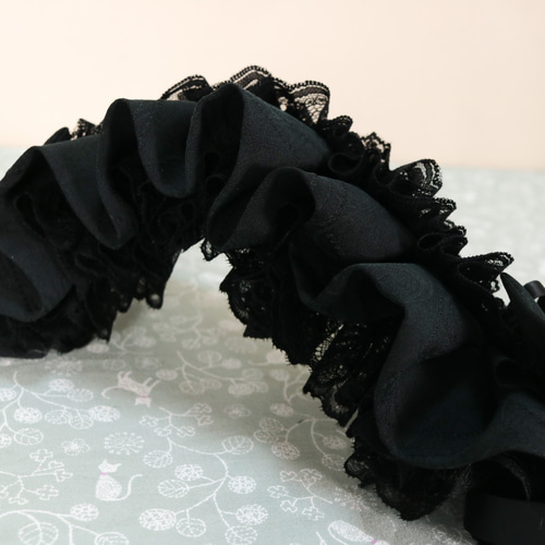 ゴスロリ 黒ドレス フリル付きヘッドドレス LT126 ゴシックロリータドレスセット L26#の通販 by coco's shop｜ラクマ
