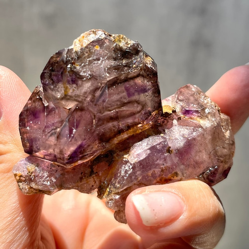 ジンバブエ産【シャンガーンアメジスト⑨】虹あり｜ファントム｜鉱物