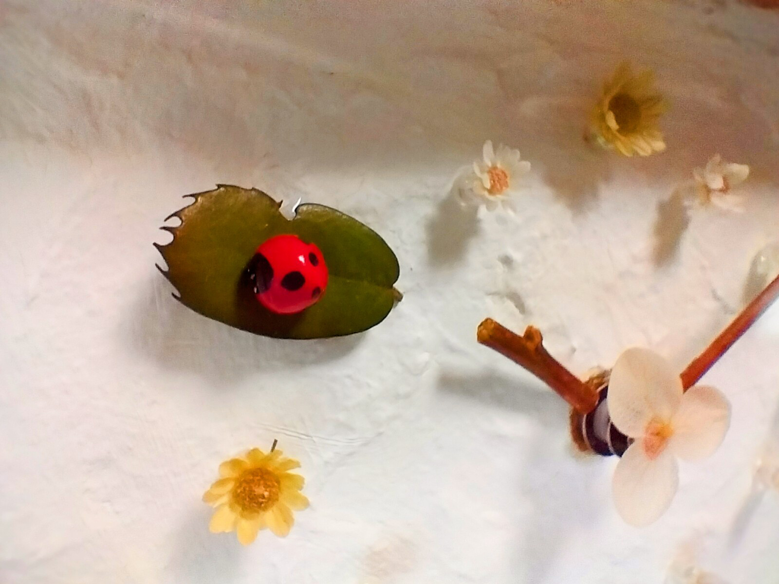 『　癒しの時計　Natural clock 003　』漆喰　ドライフラワー　左官塗り　自然素材 10,488円