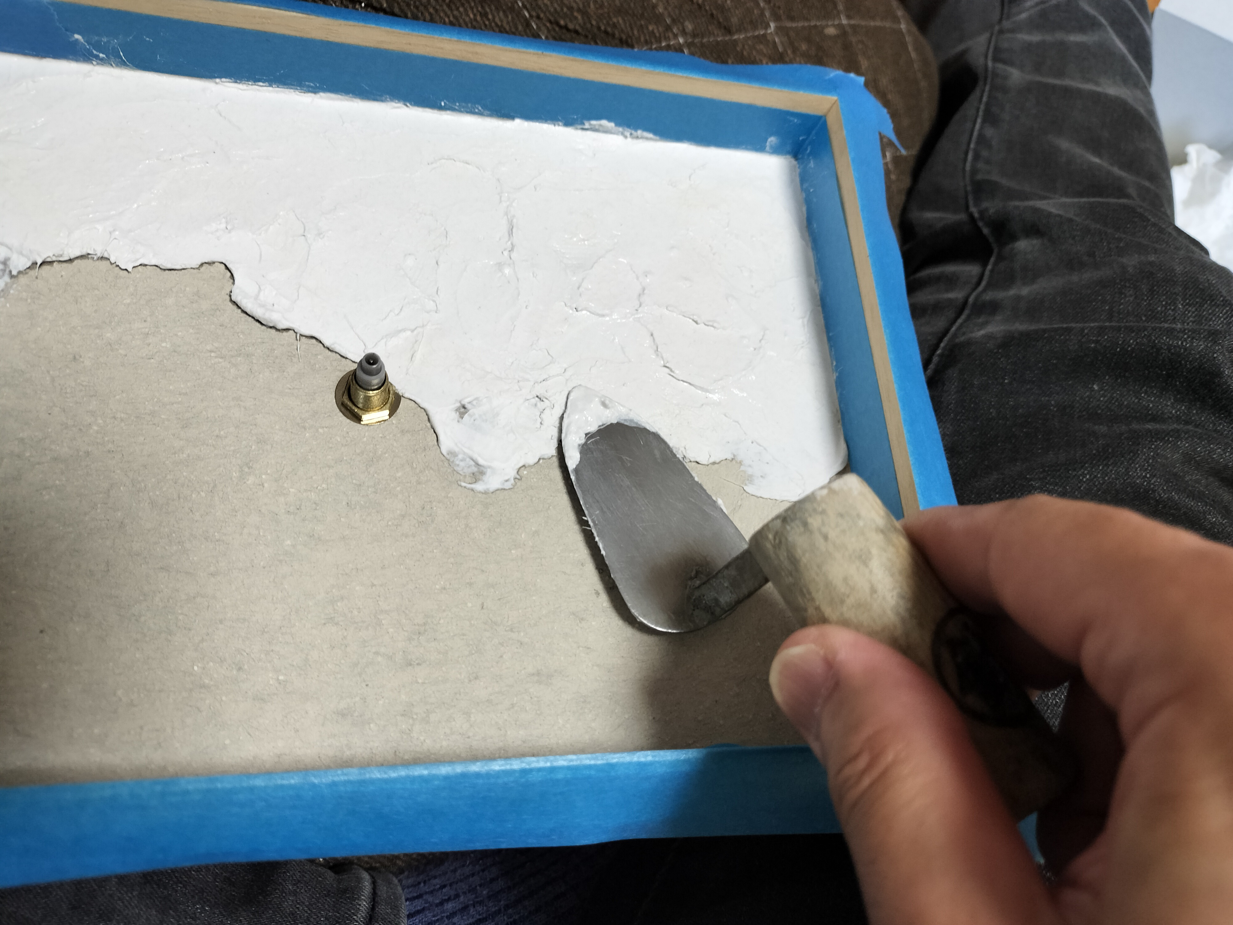 『　癒しの時計　Natural clock 003　』漆喰　ドライフラワー　左官塗り　自然素材