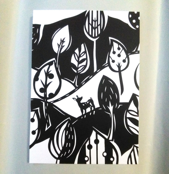 布製　切り絵 切り絵】原画 A5サイズ forest11 切り絵 hkr 通販 18117789｜Creema