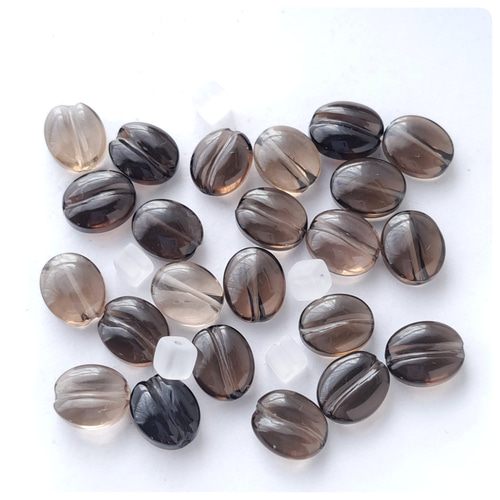 高品質スモーキークォーツのコーヒー豆(縦穴貫通) 1個 天然石