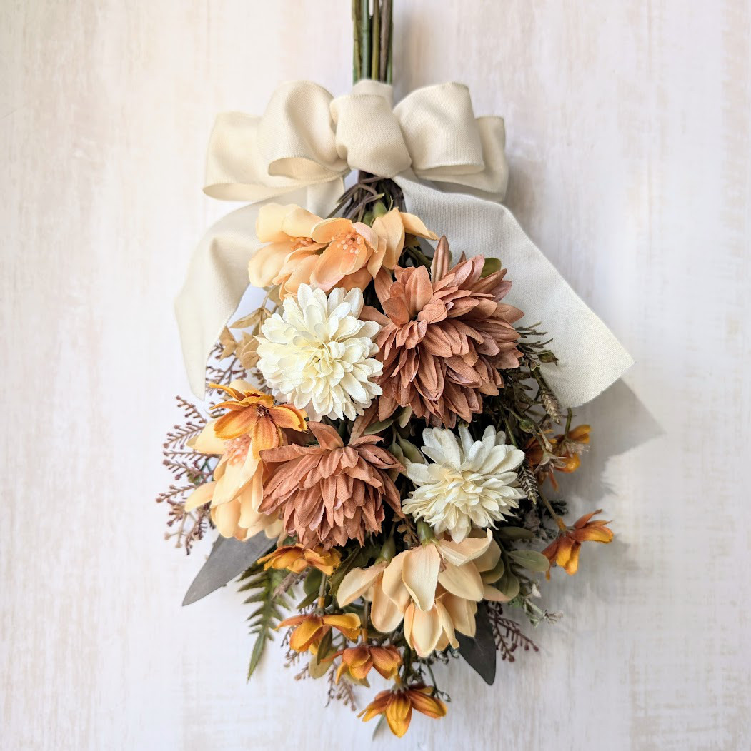 3.秋色水無月スワッグ 本日は秋色水無月のWS 横長スワッグ&リースを 作っていただき