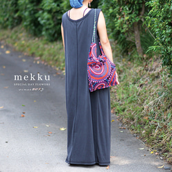 【2WAY】【BAG＆髪飾りSET】アフリカ柄バッグ＆リボン髪飾り/アフリカンプリント[bag009] 1枚目の画像