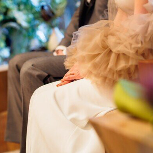 実例写真！パーティードレス 胸元フリル ピンク キャミソール もらわ  