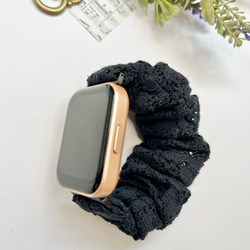 肌に優しい楽ちんシュシュベルト スマートウォッチ バンド 20mm 22mm