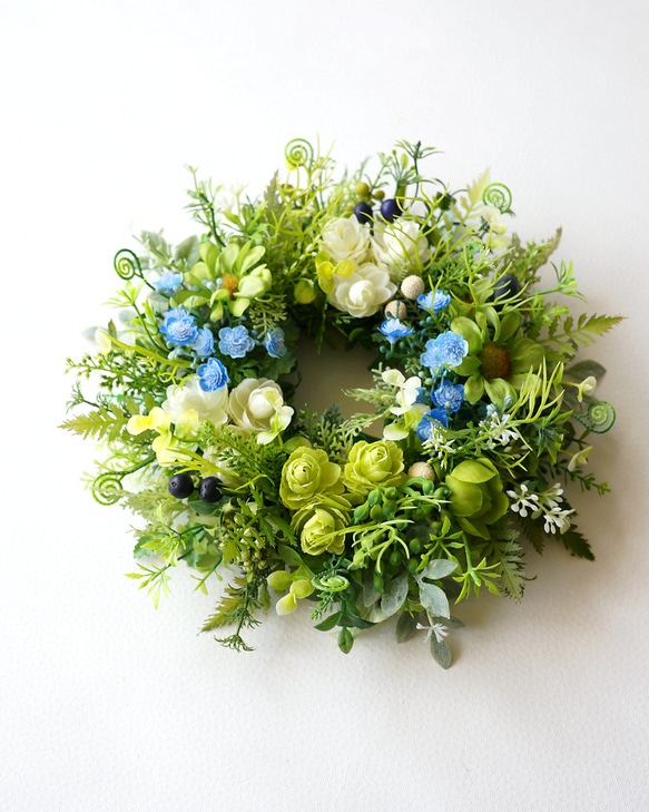 爽やかなグリーンリース 2枚目の画像