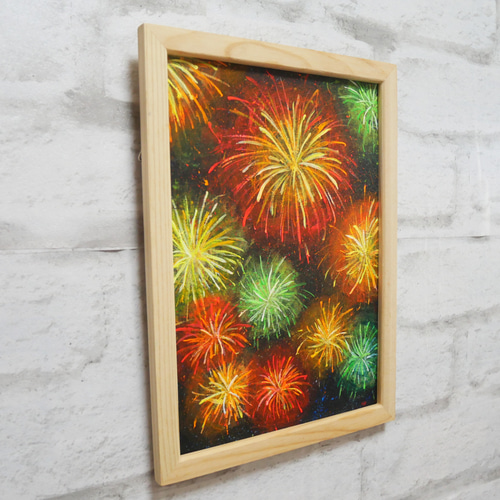 油絵 油彩 油彩画 絵 絵画【花火】 油絵 油彩 油彩画 絵 絵画【花火大会】 | HIROSHI1990