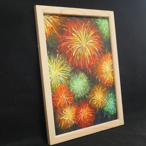 【特価】 油絵 油彩 油彩画 絵画 絵【花火】 絵画 HR 通販 18118550 絵画