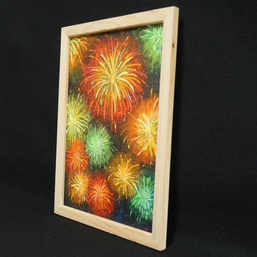 油絵 油彩 油彩画 絵画 絵【花火】 絵画 HR 通販 18118550｜Creema