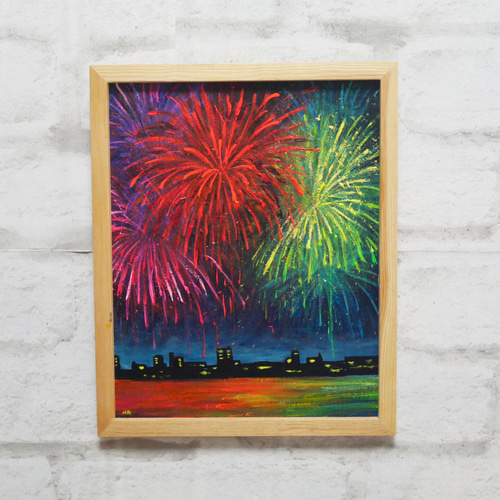 油絵 油彩 油彩画 絵 絵画【花火】 油絵 油彩 油彩画 絵画 絵【花火】 | Pay ID