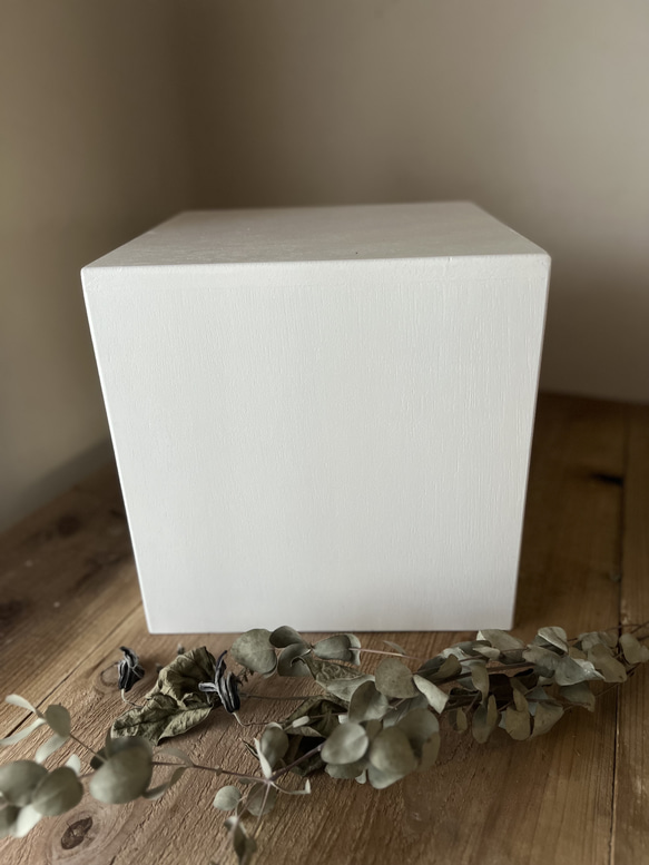 撮影雑貨　撮影用雑貨　スツール　ボックス　ホワイト　30cm 五面体になっています 写真4枚目