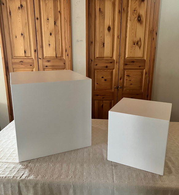 撮影雑貨　撮影用雑貨　スツール　ボックス　ホワイト　30cm 五面体になっています 写真4枚目