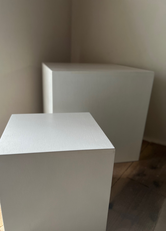 撮影雑貨　撮影用雑貨　スツール　ボックス　ホワイト　30cm 五面体になっています 写真4枚目