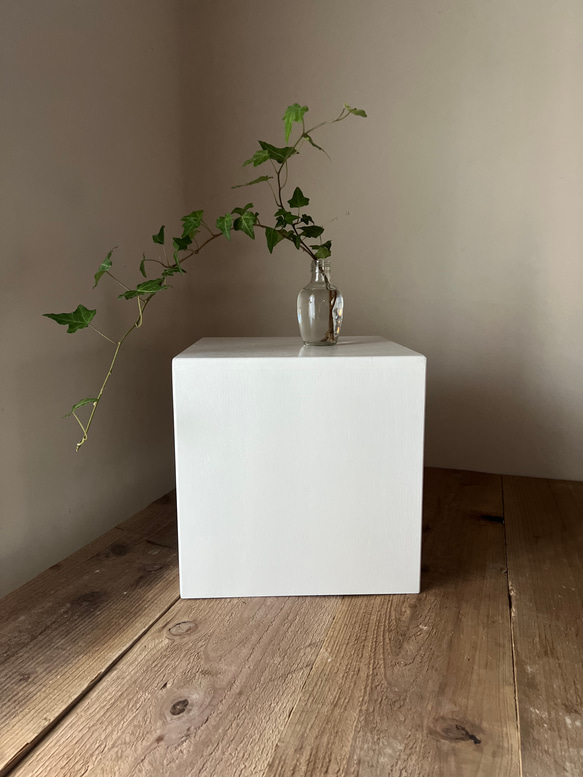 撮影雑貨　撮影用雑貨　スツール　ボックス　ホワイト　30cm 五面体になっています 写真4枚目