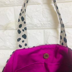 ❤️大人気ダルメシアン柄グレージュトートバッグ❤️ 3枚目の画像