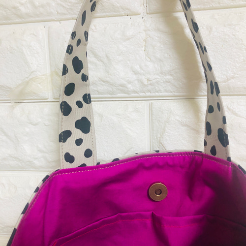 ❤️大人気ダルメシアン柄グレージュトートバッグ❤️ トートバッグ