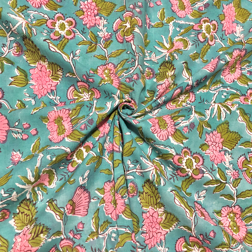 11 スクリーンプリント技法 インド綿 じす ブロックプリント生地 