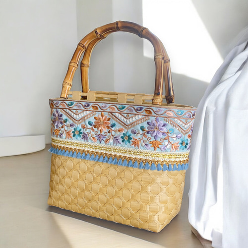 【美品✨】SAVE MY BAG バンブートートバッグ　カゴ柄　カゴバッグ sophiasmalllaquer2_grande.jpg?