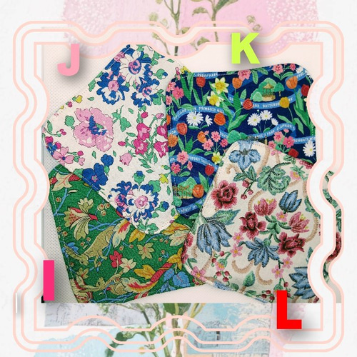 ポケットハンカチ 中布おえらび「リバティプリント」 ハンドメイド