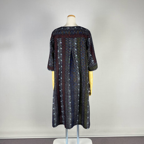 本場伊予絣ゆったり ワンピース ＆バッグのセット ワンピース アトリエ